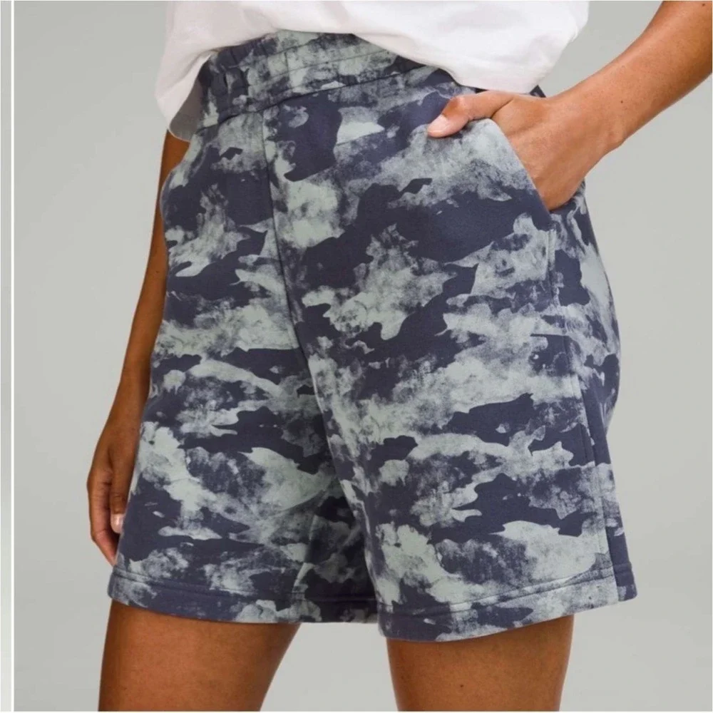 Lululemon Fleece‎ Heritage Camo Wash WP Blue Multi Loungeful High-Rise 7